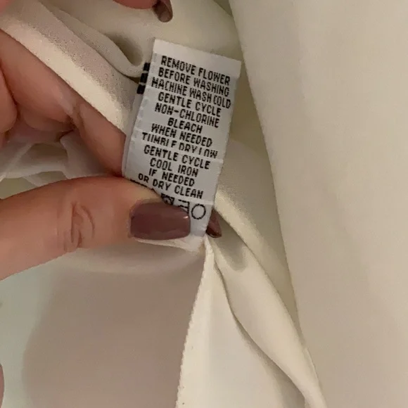 Sale! JBS Ltd. Off Shoulder Blouse w/Flower Detail, Size S, Cream - Picture 7 of 8